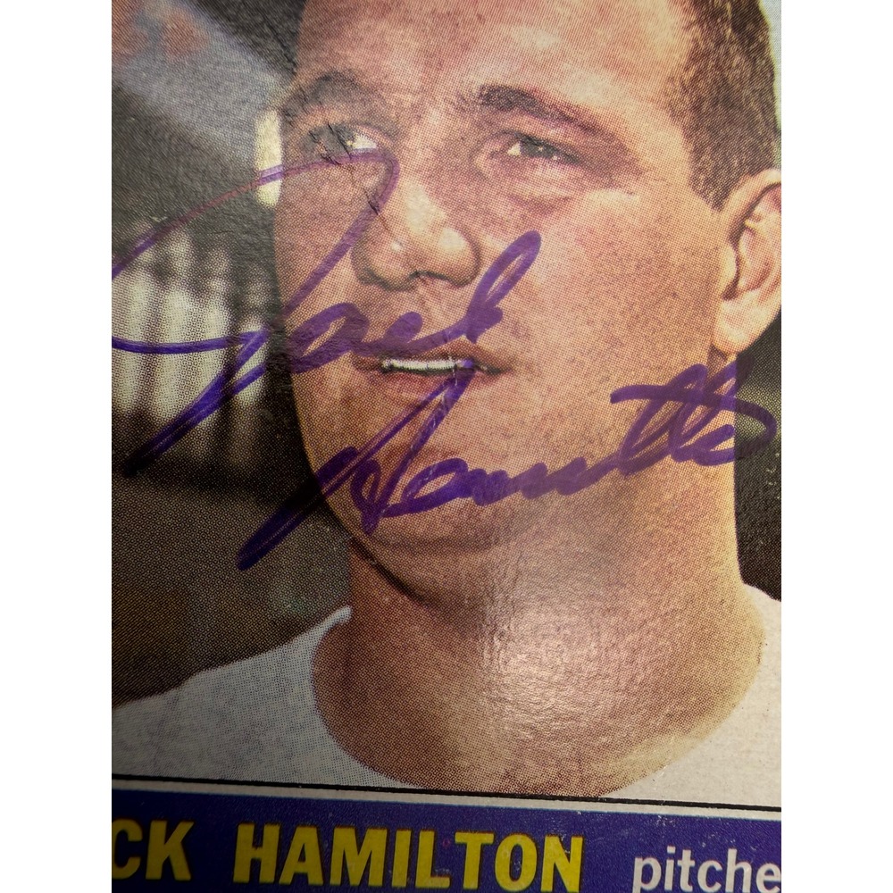 1966 Topps Jack Hamilton 262 Hand Signed Autograph Card NY Mets Pitcher Vintage - Picture 2 of 5